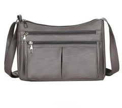Soft Leather Multi-layer Crossbody Bag for Women