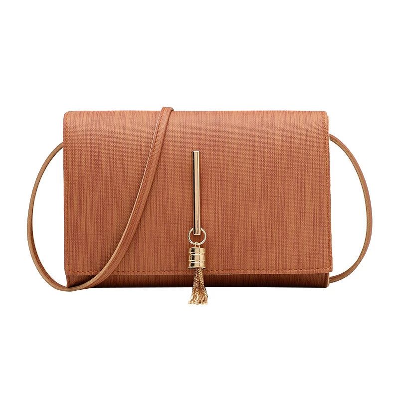 Ladies Summer PU Flip Tassel Shoulder Bag Mini Wallet Lady Bag