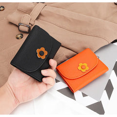 Women's Flower Wallet Small Money Bag Clutch Coin Purse Short Card Holder