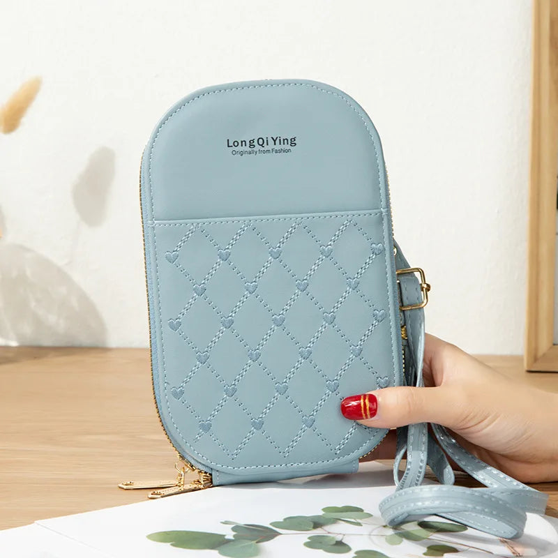 Embroidery Crossbody Phone Bag Purse Wallet for Women