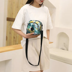 Women's Canvas Chest Tote Bag with 3 Layers