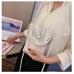 Women's Cotton Linen Shoulder Bag Mini Portable Messenger Phone Bag