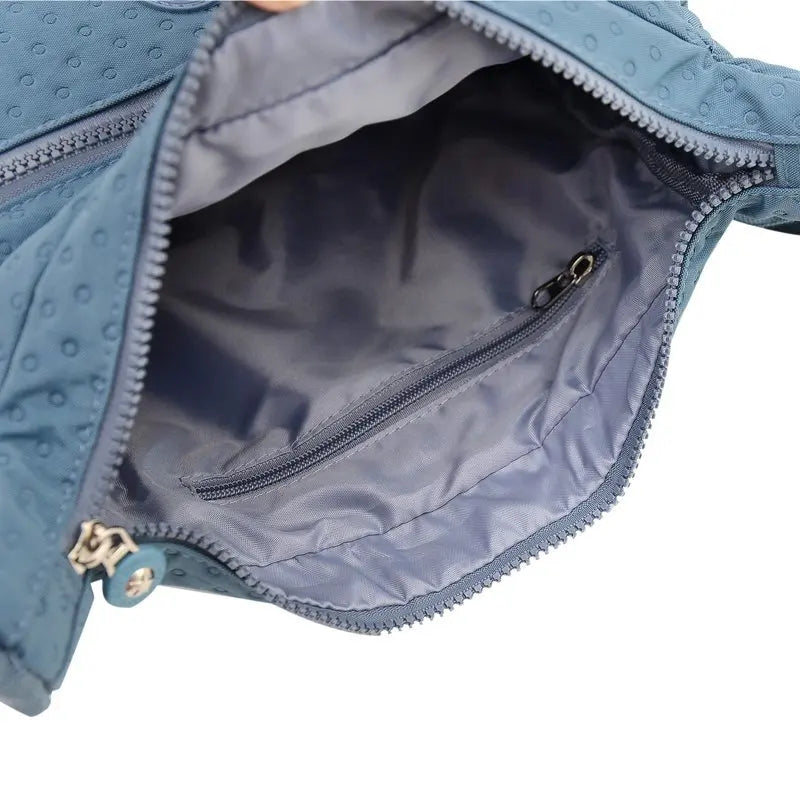Waterproof Nylon Shoulder Bag Women Handbag Zipper Crossbody Messenger