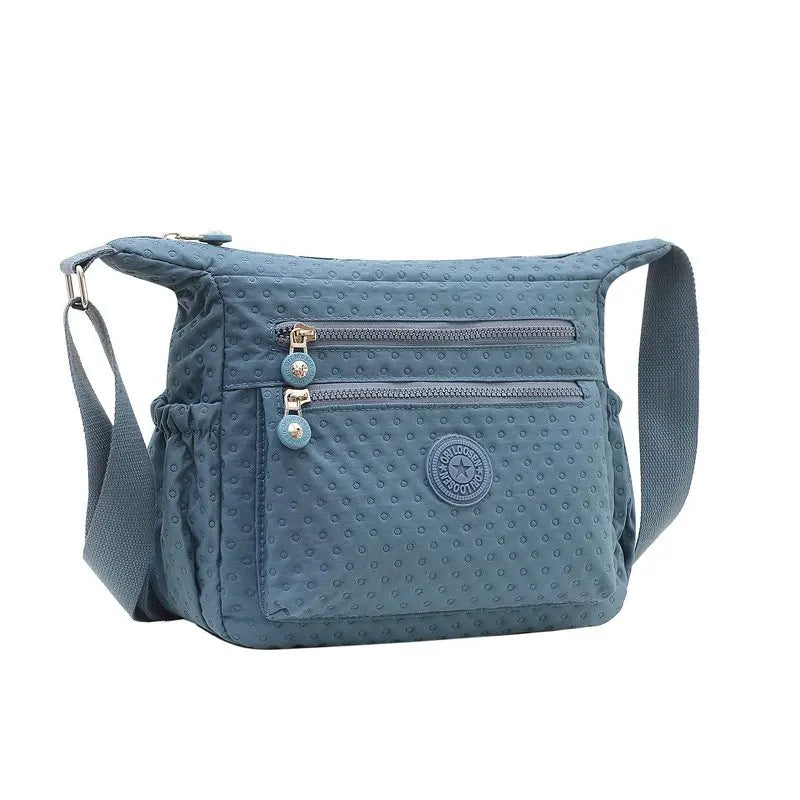 Waterproof Nylon Shoulder Bag Women Handbag Zipper Crossbody Messenger