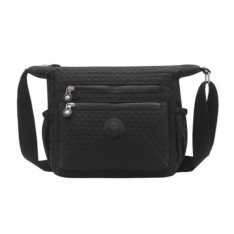 Waterproof Nylon Shoulder Bag Women Handbag Zipper Crossbody Messenger