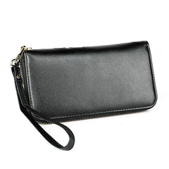 Leather Wallet RFID Embossing Flower Purse Clutch Bag Long Mobile Phone Bag