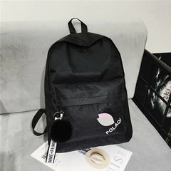 Leaves Print Canvas Backpack Bag for Women