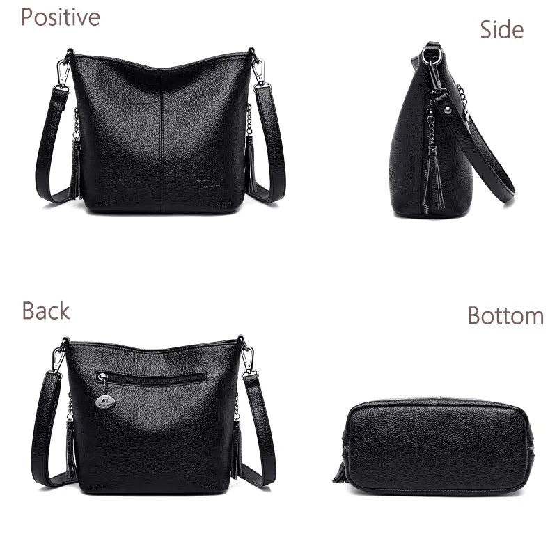 Leather Crossbody Bag Women Shoulder Handbag Tote Bolsa Feminina