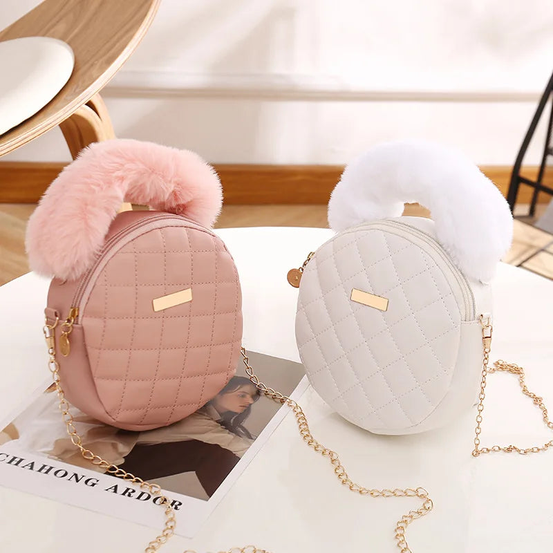 Small Version Women's Shoulder Messenger Bag Niche Small Round Bag