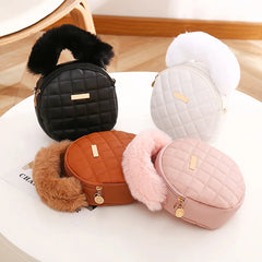 Small Version Women's Shoulder Messenger Bag Niche Small Round Bag