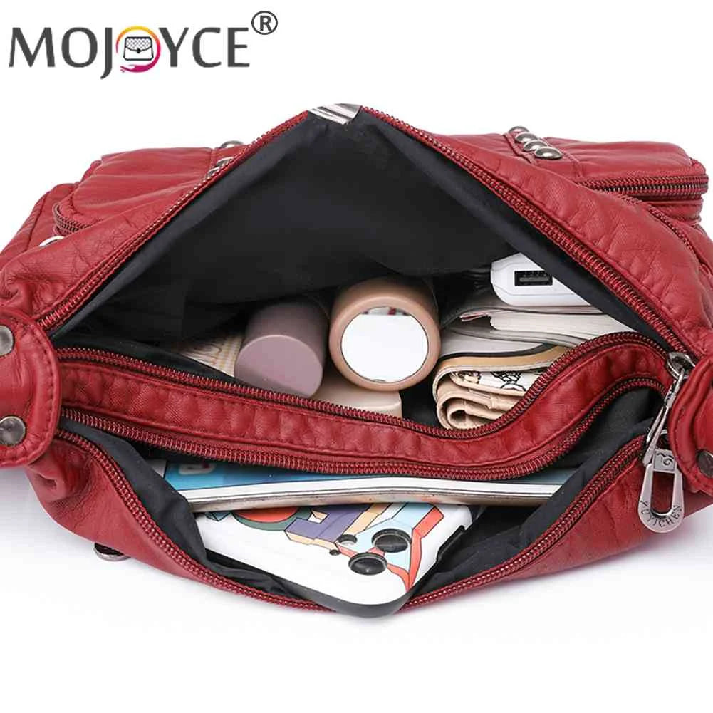 Women's Soft PU Leather Tote Bag for Weekend Vacation