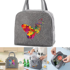 Butterfly Print Insulated Thermal Lunch Bag Handbag
