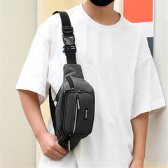 Large Capacity Men's Waist Bag Durable Sports Crossbody Backpack
