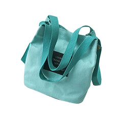 Canvas Mini Messenger Bag Bucket Shoulder Handbag