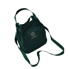 Canvas Mini Messenger Bag Bucket Shoulder Handbag