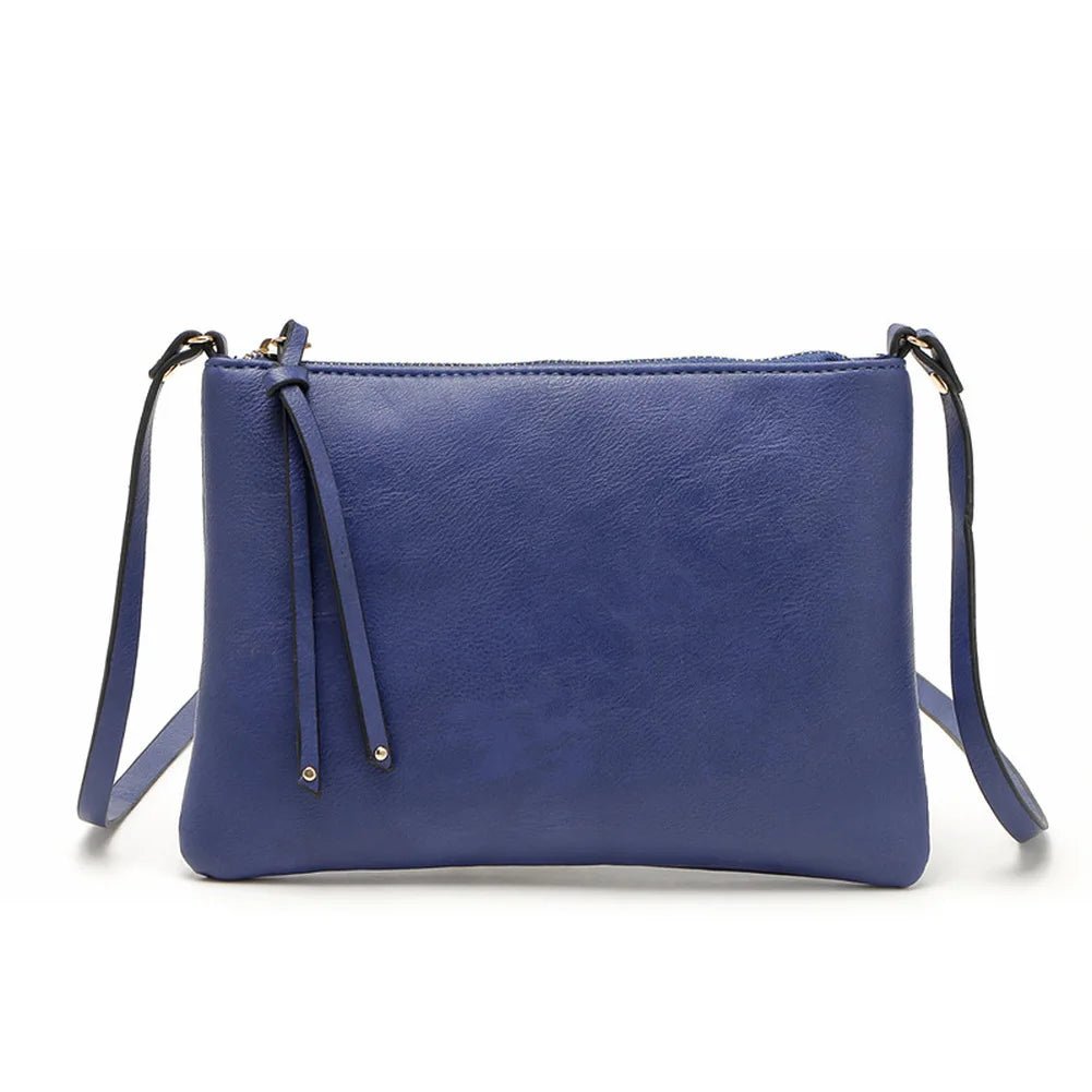 Vintage Leather Mini Shoulder Bag Crossbody Envelope Handbag