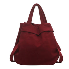 Nylon Shoulder Bag Women's Canvas Large Tote Solid Crossbody Bag