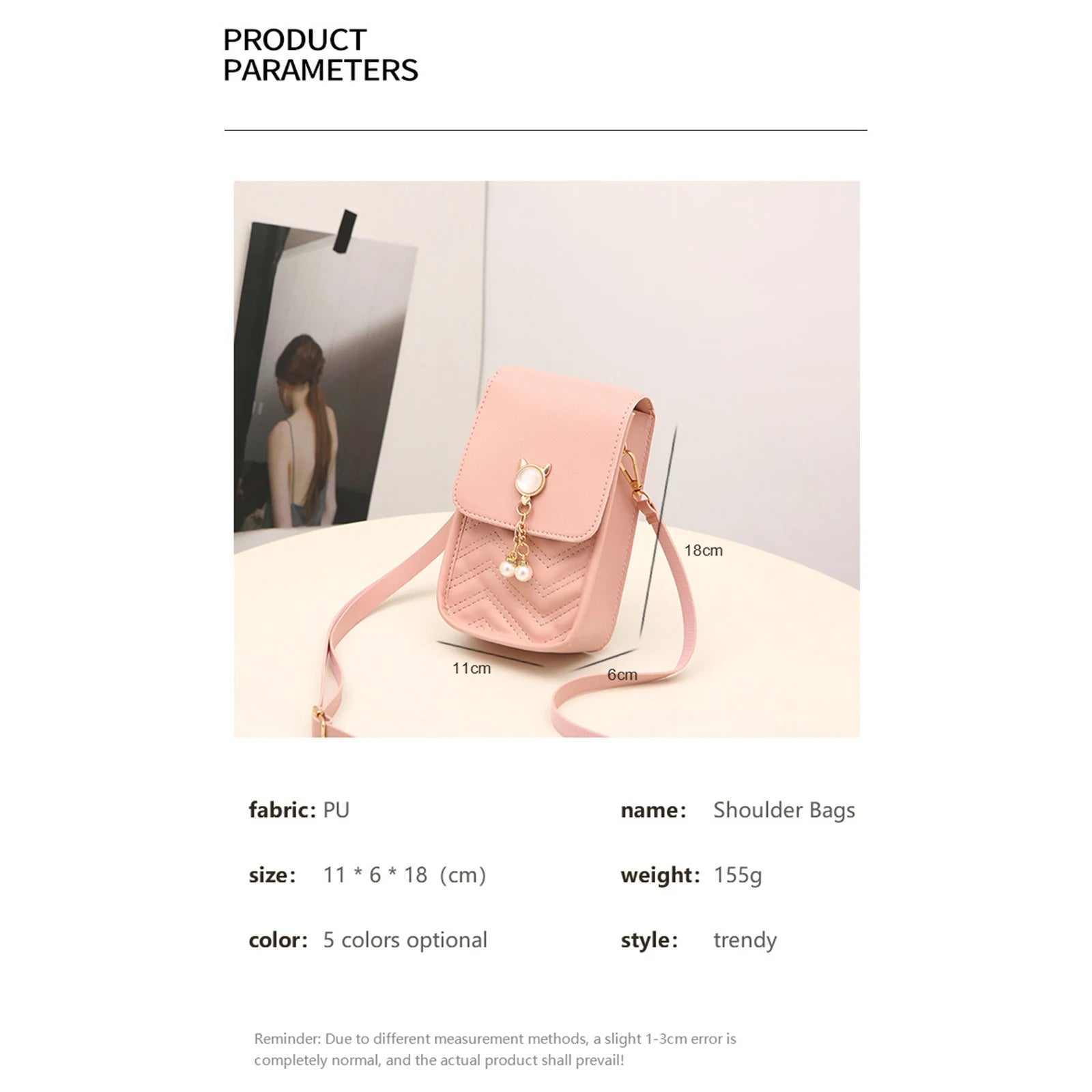 Women's Small Shoulder Bag Crossbody Purse with Adjustable Strap