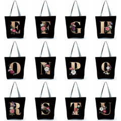 Ladies Shopping Bag All-Match Letter Series Handbag Foldable Reusable Shopper