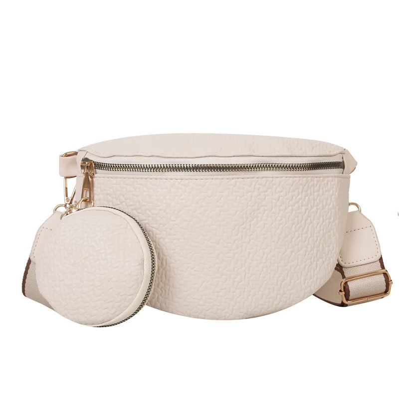 Women's Waist Bag Fanny Pack PU Leather Belt Crossbody Chest Bags