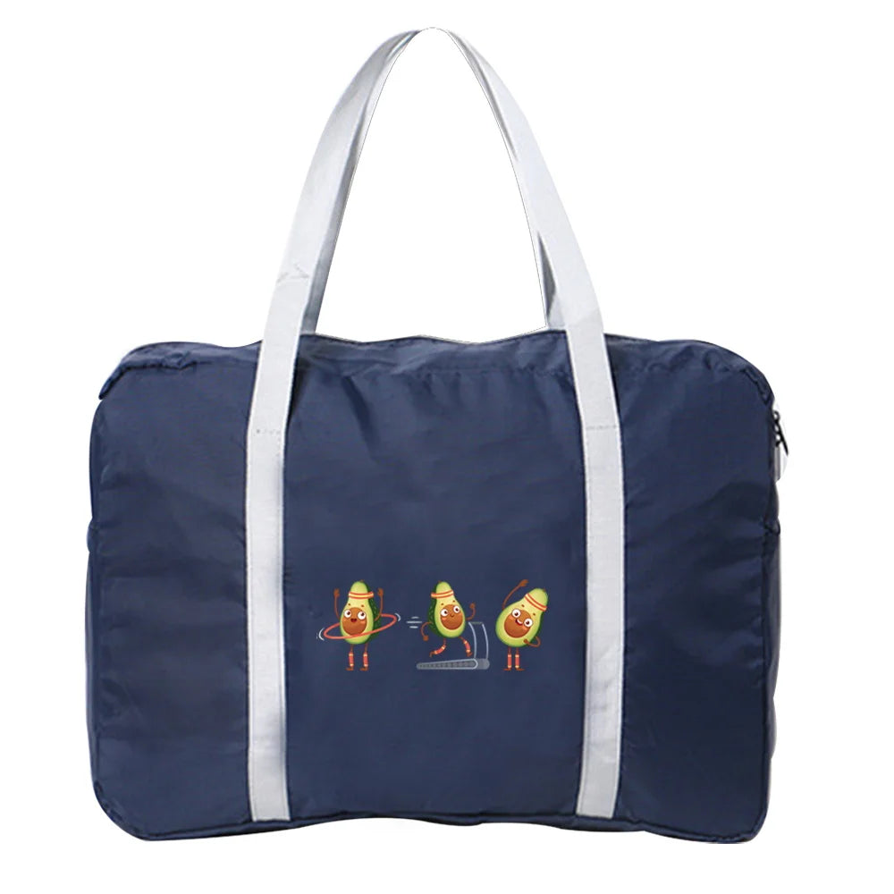 Avocado Print Yoga Travel Bag with Large Capacity