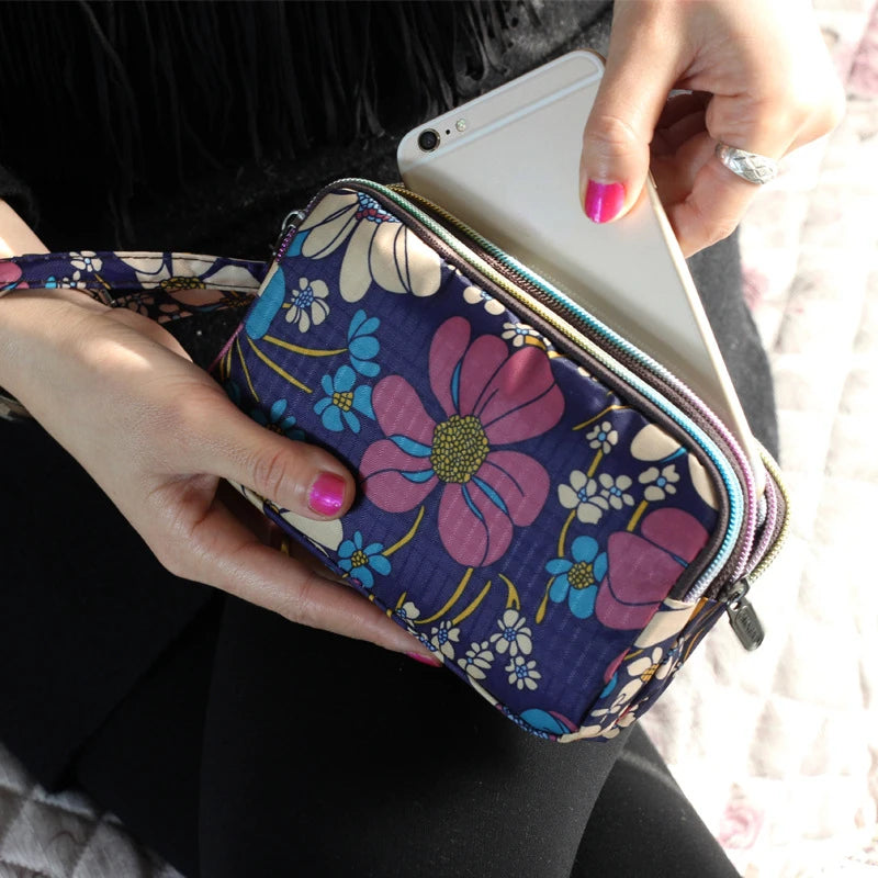 Large Capacity Zipper Purse Oxford Leather Female Long Wallet