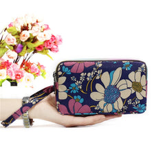 Large Capacity Zipper Purse Oxford Leather Female Long Wallet