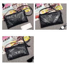 Rivet Shoulder Bag with Zipper for Women Envelope Clutch