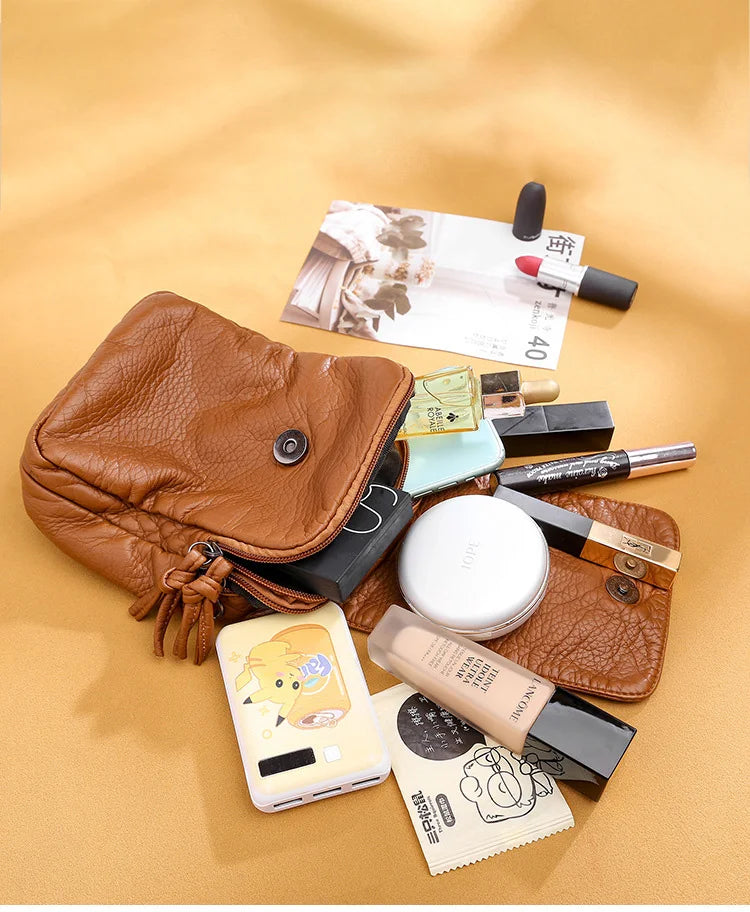 PU Leather Messenger Bag for Women