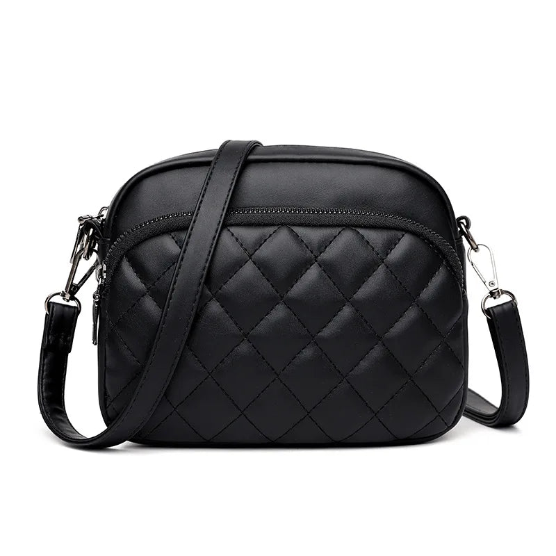 Ladsoul Handbag And Purses Solid PU Leather Crossbody Bag