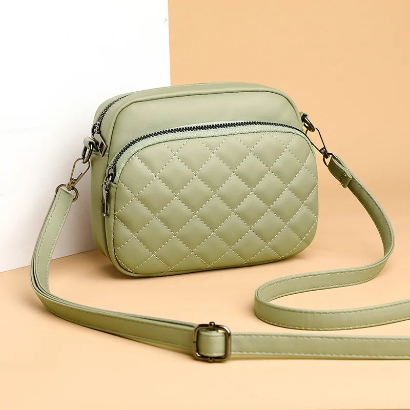 Ladsoul Handbag And Purses Solid PU Leather Crossbody Bag