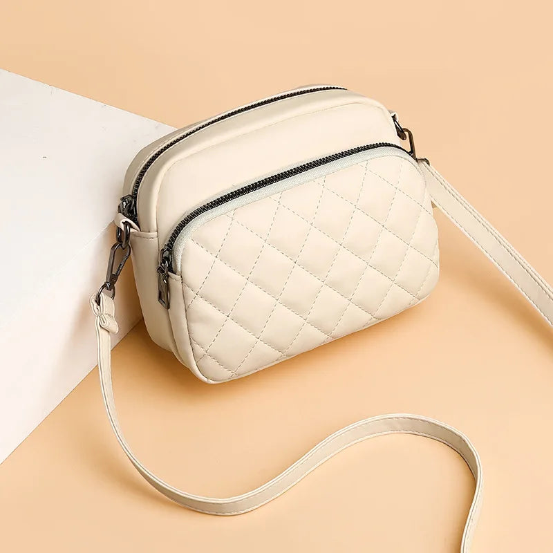 Ladsoul Handbag And Purses Solid PU Leather Crossbody Bag