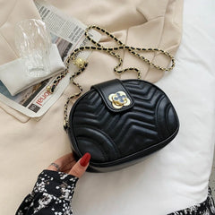 Embroidered Chain Shoulder Bag Beaded Messenger Crossbody Handbag