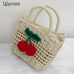 Lady Boho Summer Bags Cherry Messenger Wallet Travel Shoulder Portable Ha