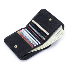 Lady Coin Purse Leather Wallet Women's Japanese Folding Leather Pocket
