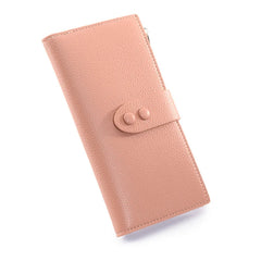Women's Long Wallet Coin Purse Banknote Pocket Lychee Card Holder