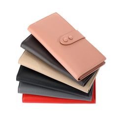 Women's Long Wallet Coin Purse Banknote Pocket Lychee Card Holder