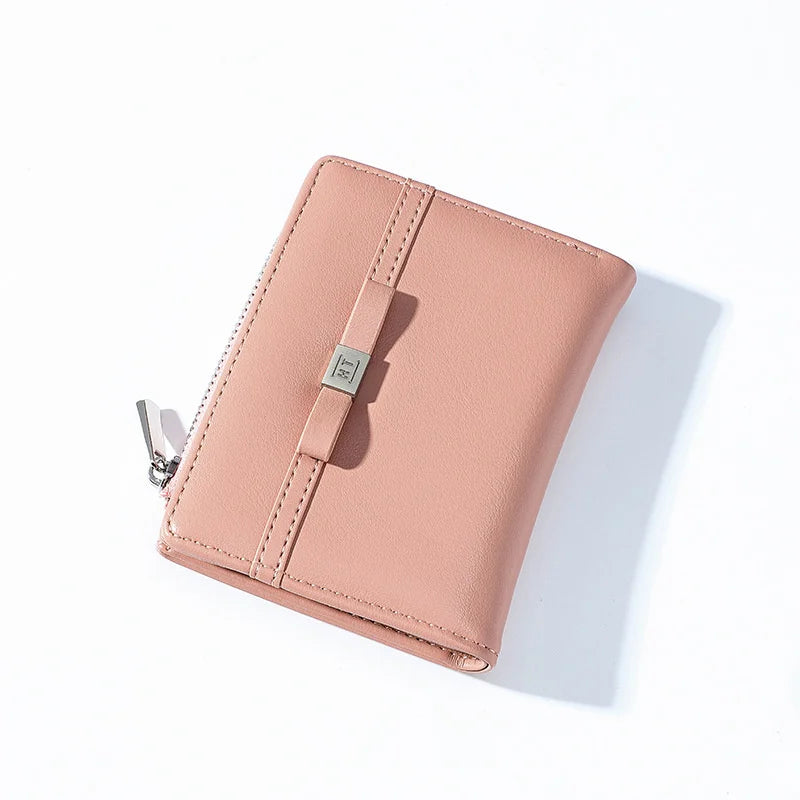 Lady Purse Women's Wallet Short Bowknot Student Wallet Card Small Change Wallet