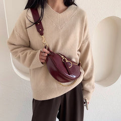 Women's Waist Bag Travel Handbags PU Leather Crossbody Chain Shoulder Bag