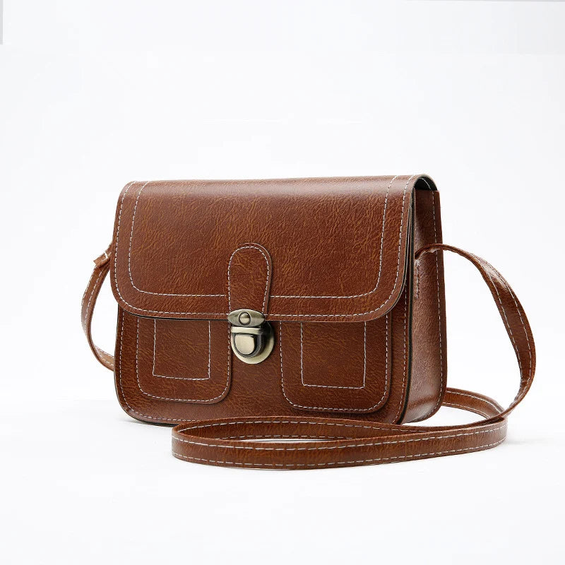 Women's Crossbody PU Leather Handbag Square Pack