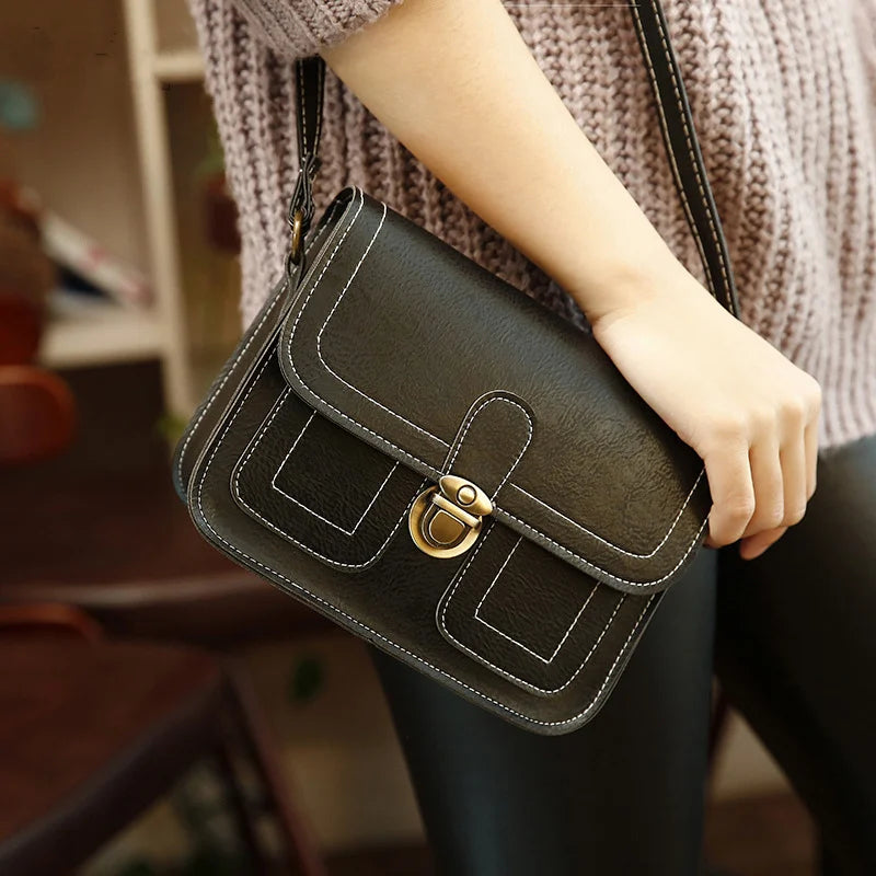 Women's Crossbody PU Leather Handbag Square Pack