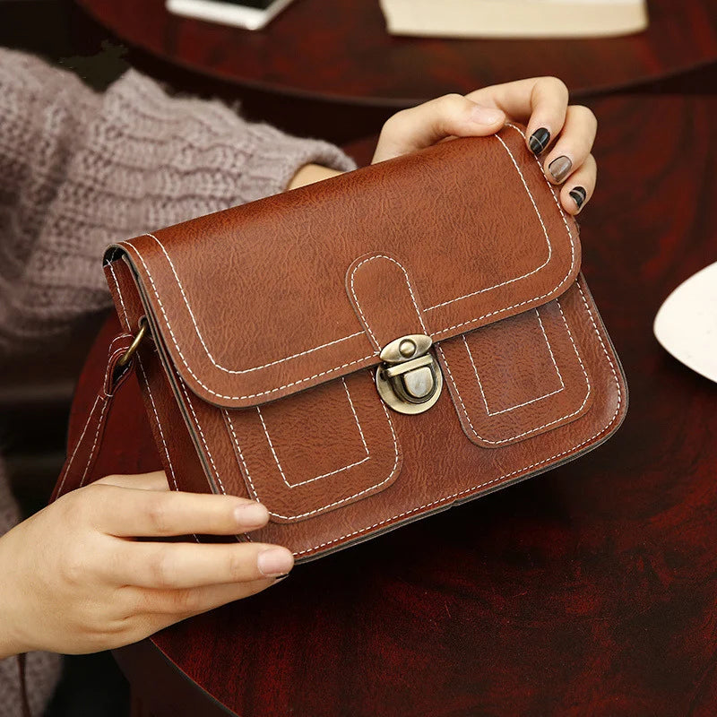 Women's Crossbody PU Leather Handbag Square Pack
