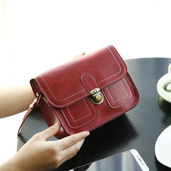 Women's Crossbody PU Leather Handbag Square Pack