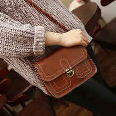 Women's Crossbody PU Leather Handbag Square Pack
