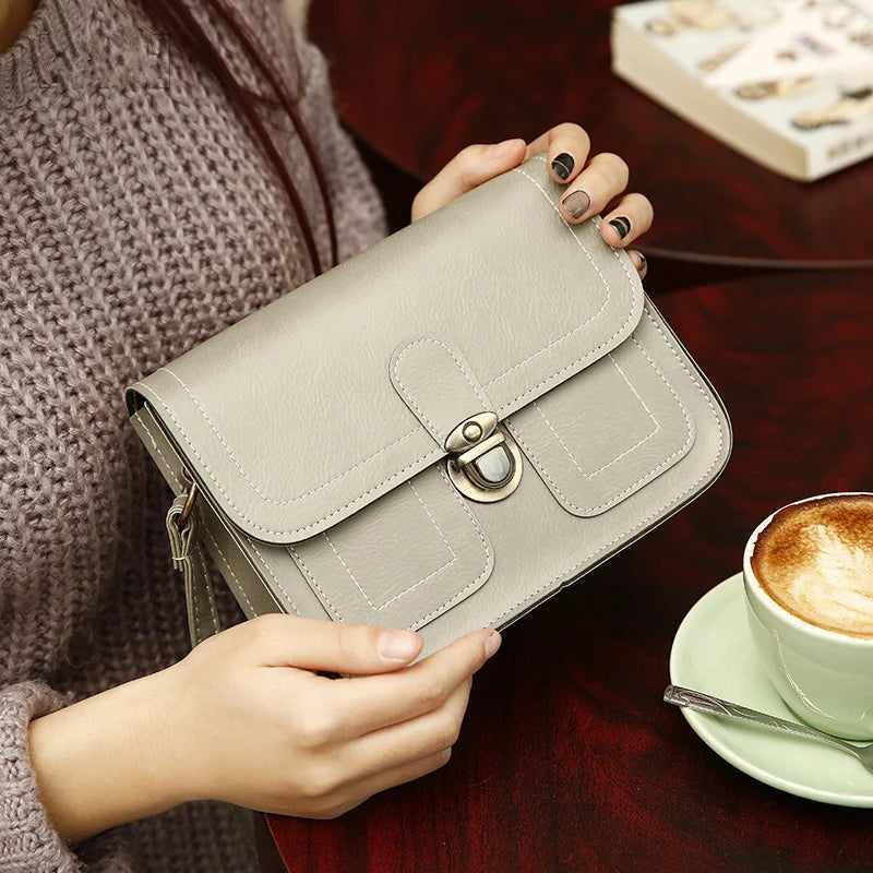 Women's Crossbody PU Leather Handbag Square Pack