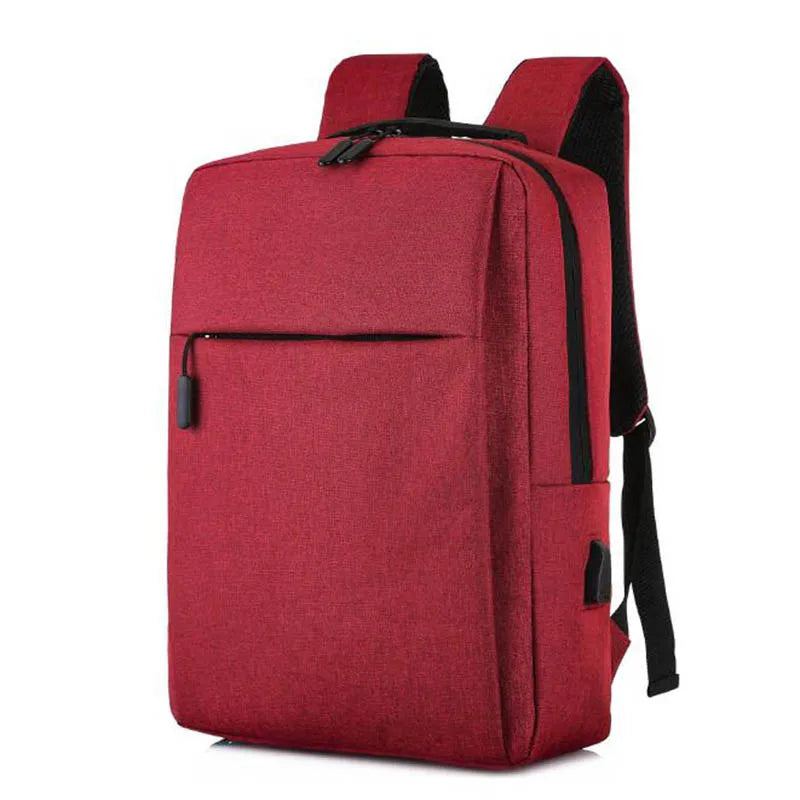 Men's Laptop Backpack with Raincoat and USB Charging