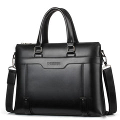 Leather Briefcase Men Shoulder Computer Bag Crossbody Handbag