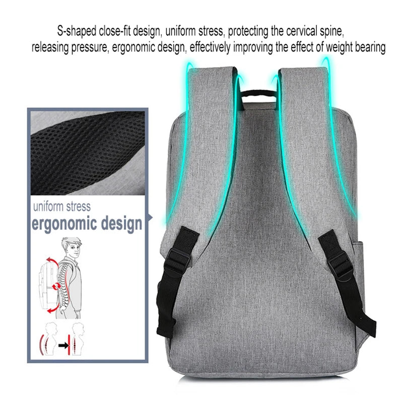 Laptop USB Business Backpack School Bag Rucksack for Men Women Anti Theft