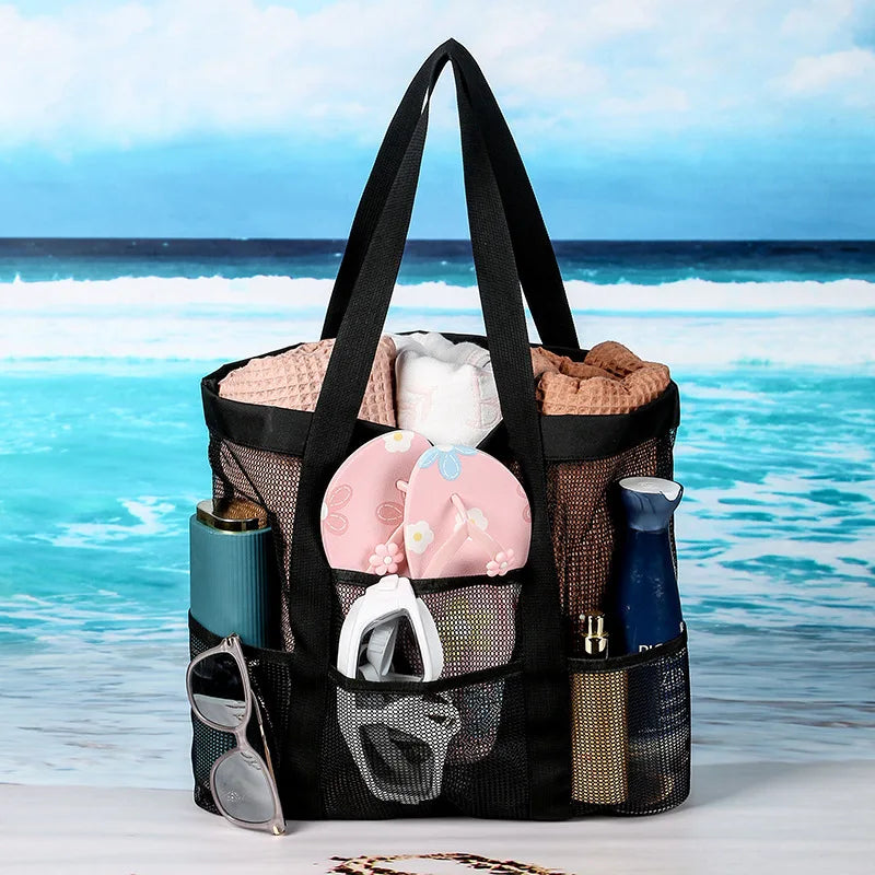 Large Beach Bag Summer Travel Mesh Storage Bag