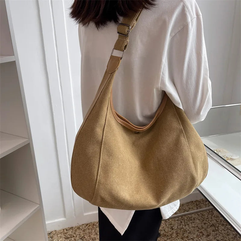 Large Canvas Crossbody Bags for Women High Female Shoulder Bags